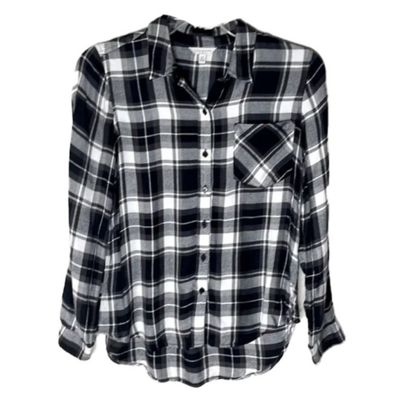 ❤️🆕 LUCKY BRAND black and white Plaid
Shirt Size Small - Picture 2 of 5